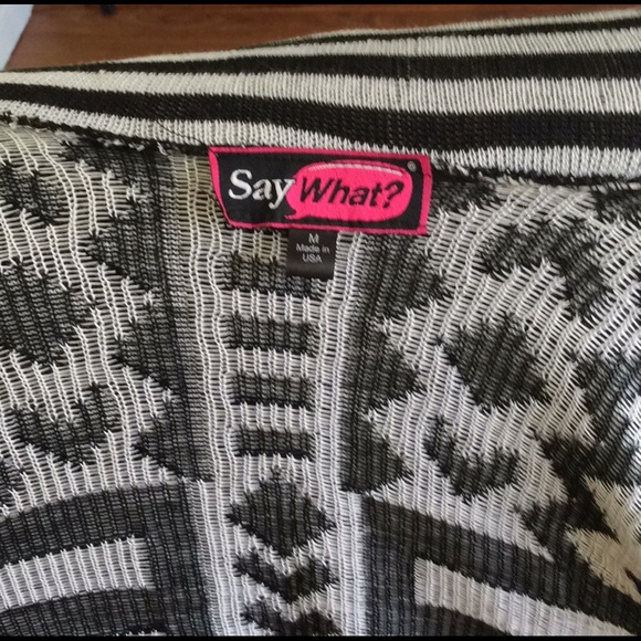 NWOT Aztec Print Shark Bite Style Open Cardigan - Picture 5 of 5